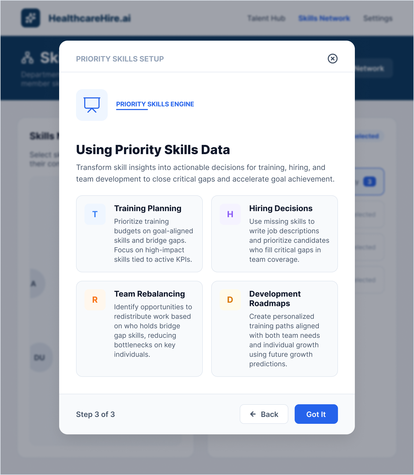 HiringIQ Reskill and Redeploy product screenshot