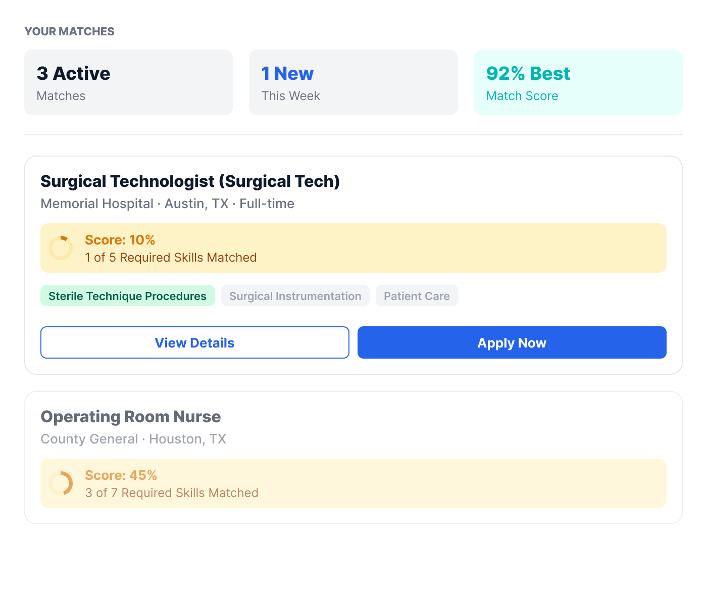 HiringIQ Skills Wallet interface