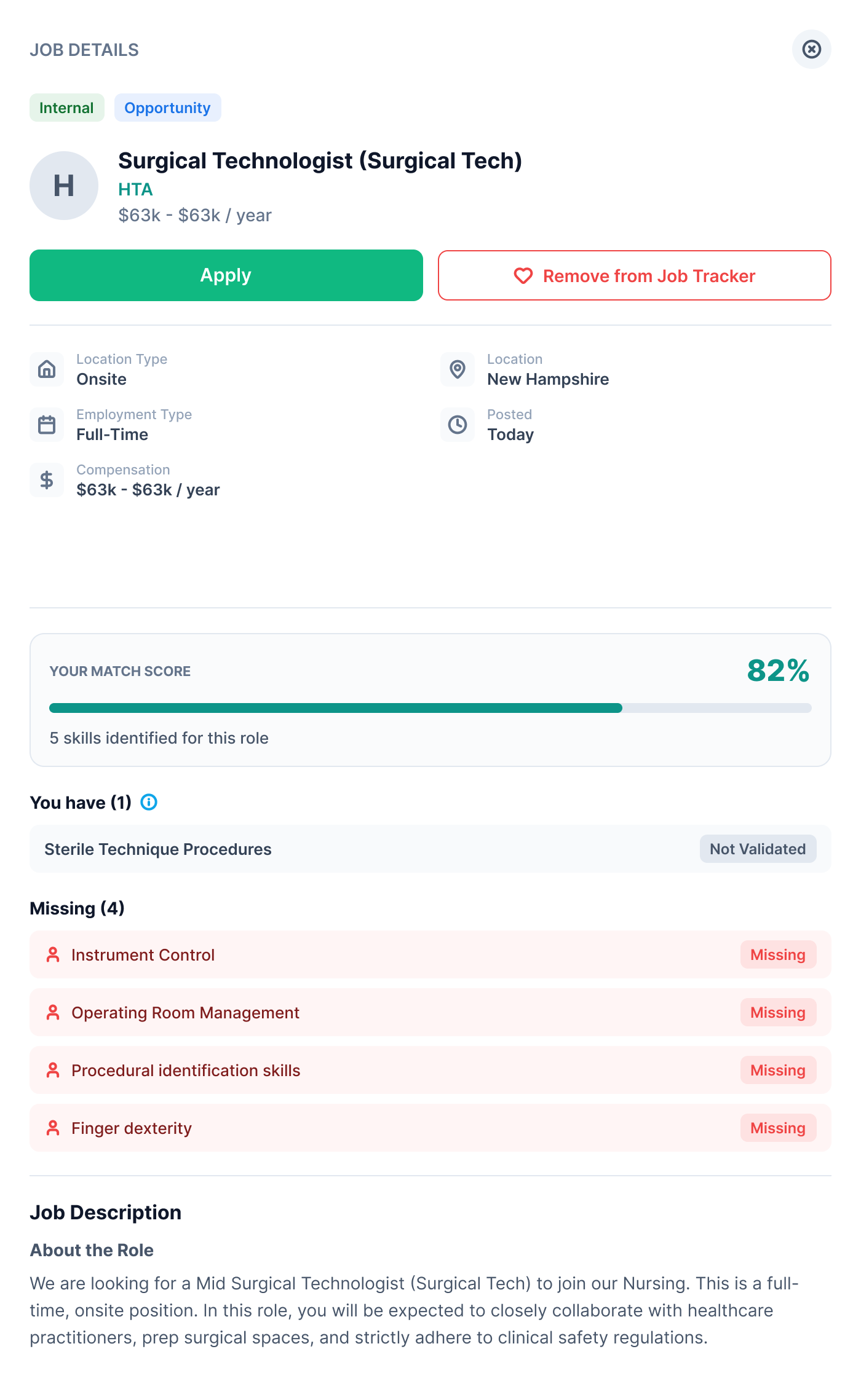 HiringIQ Skills Wallet interface